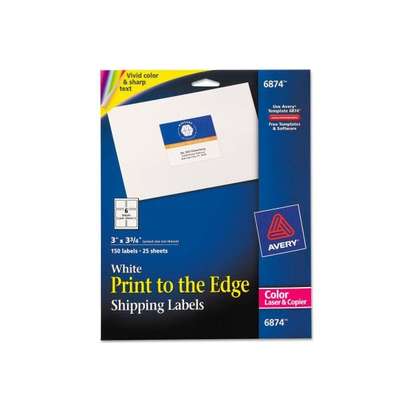 Avery Avery® Shipping Labels for Color Laser & Copier, 3 x 33/4, Matte